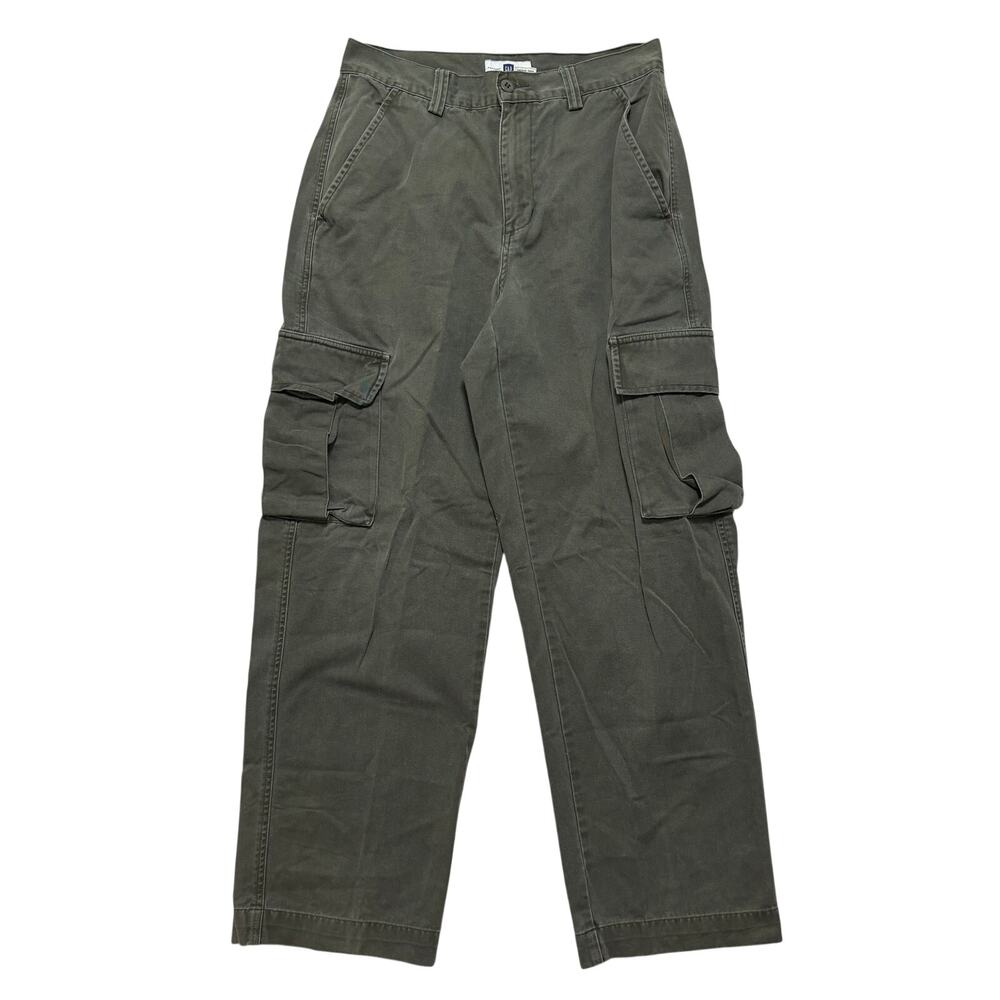 VTG 90's Gap Baggy Wide Leg OG-107 Army Paratrooper Cargo Pants Green 32x31